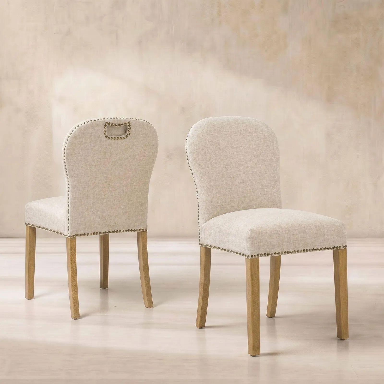 Gable Dining Chair, Neutral Fabric | Barker & Stonehouse