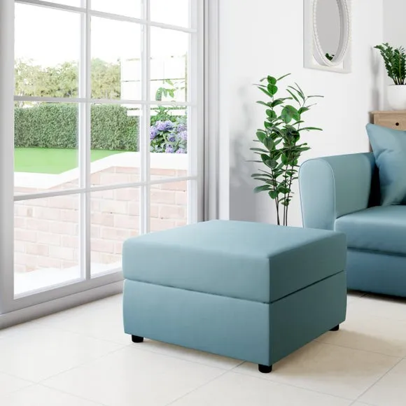 Square Opulent Velvet Storage Footstool 1