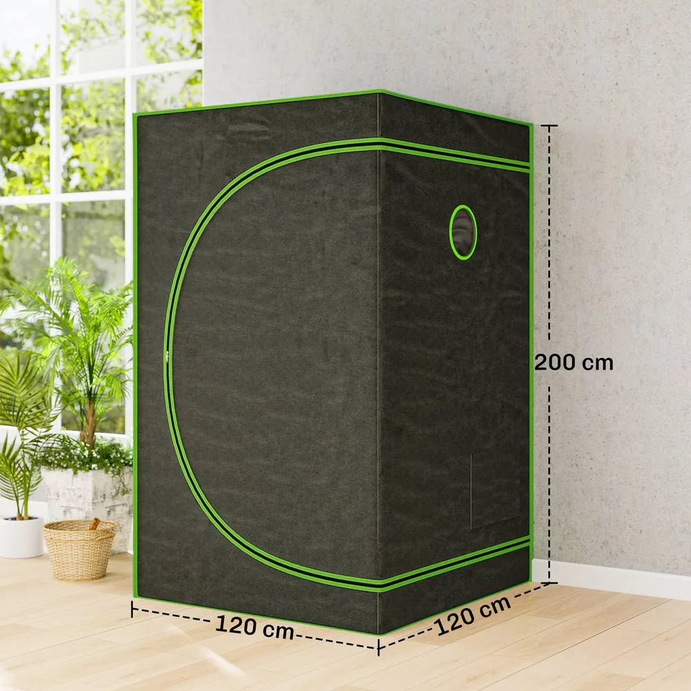 OUTSUNNY Grow Tent, Reflective Mylar Hydroponic Growing Tent, Black 3