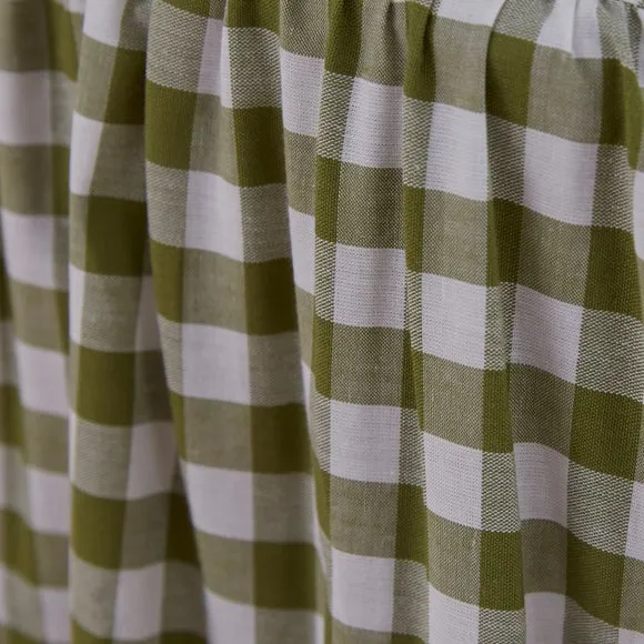 Portloe Woven Gingham 100% Cotton Frilled Valance 3