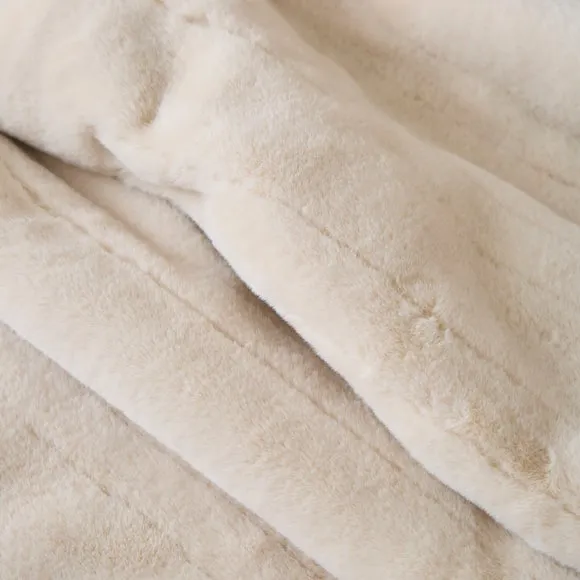 Double Sided Faux Fur Electric Throw Blanket 2