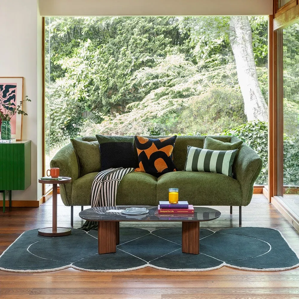 Heal's Alto 2 Seater Sofa Smart Velvet Mouse Black Feet 3