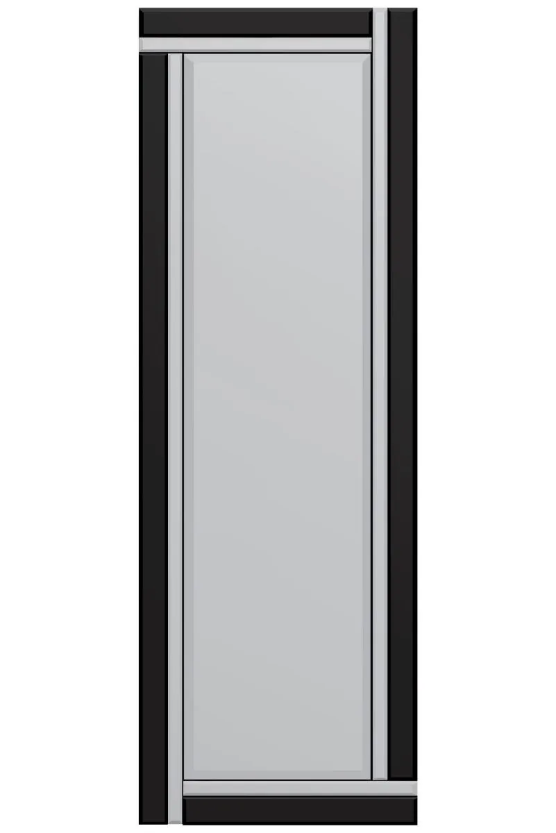 MirrorOutlet Black & Mirror Double Bevel Cheval Dress Mirror 170cm x 58cm 4
