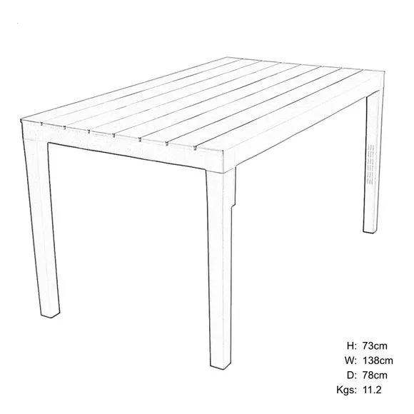Trabella Roma Rectangular Table 3