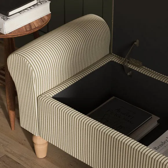 Lilian Tiny Stripe Storage Window Seat 3