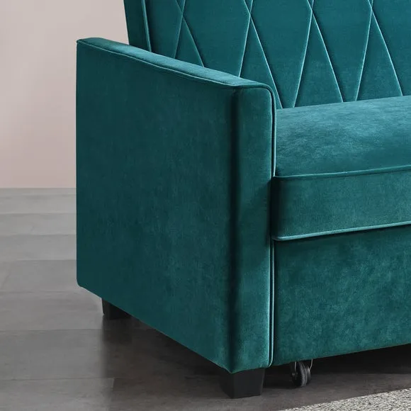 Serena Velvet 2 Seater Small Double Sofa Bed 3