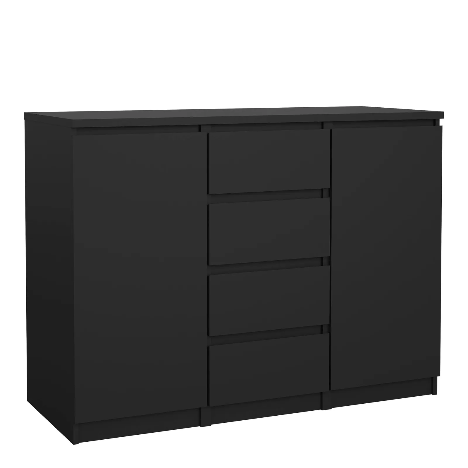 Furniture To Go Naia Sideboard - 4 Drawers 2 Doors in Black