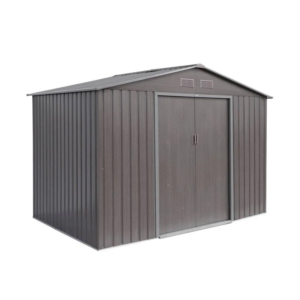 sweeek Metal garden shed 5.29m² with anchoring kit in Grey 1