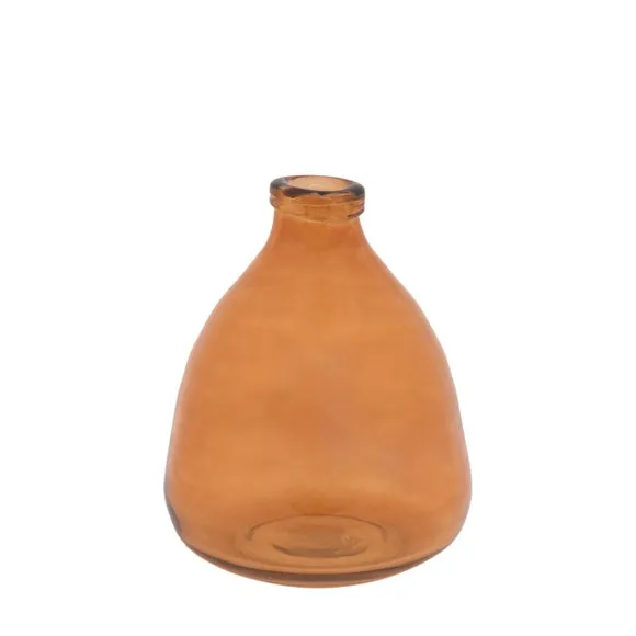 Cedar & Sage Soria Hand blown Glass Amber Vase 6