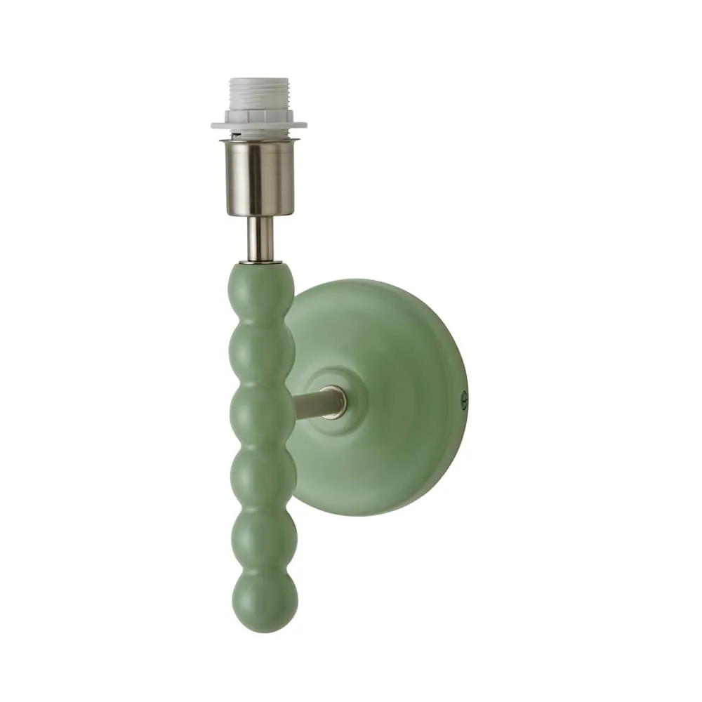 ValueLights Bobbins Pastel Bobble Style Wall Light Base in Pale Green 3