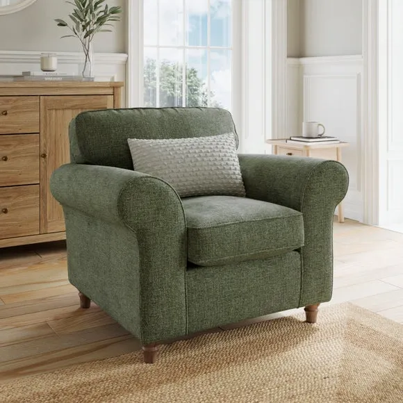 Flori Chenille Soft Texture Armchair 1