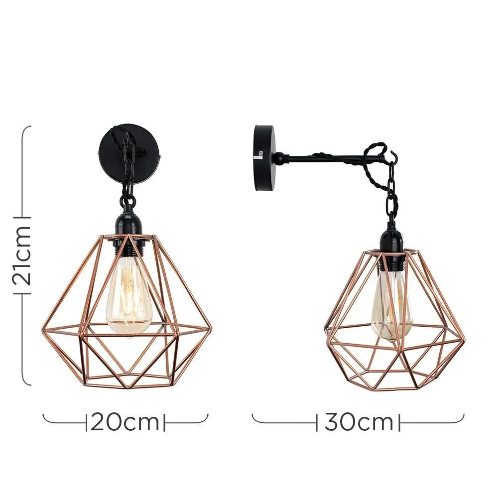 ValueLights Huber Industrial Black Ceiling Light Pendant 5