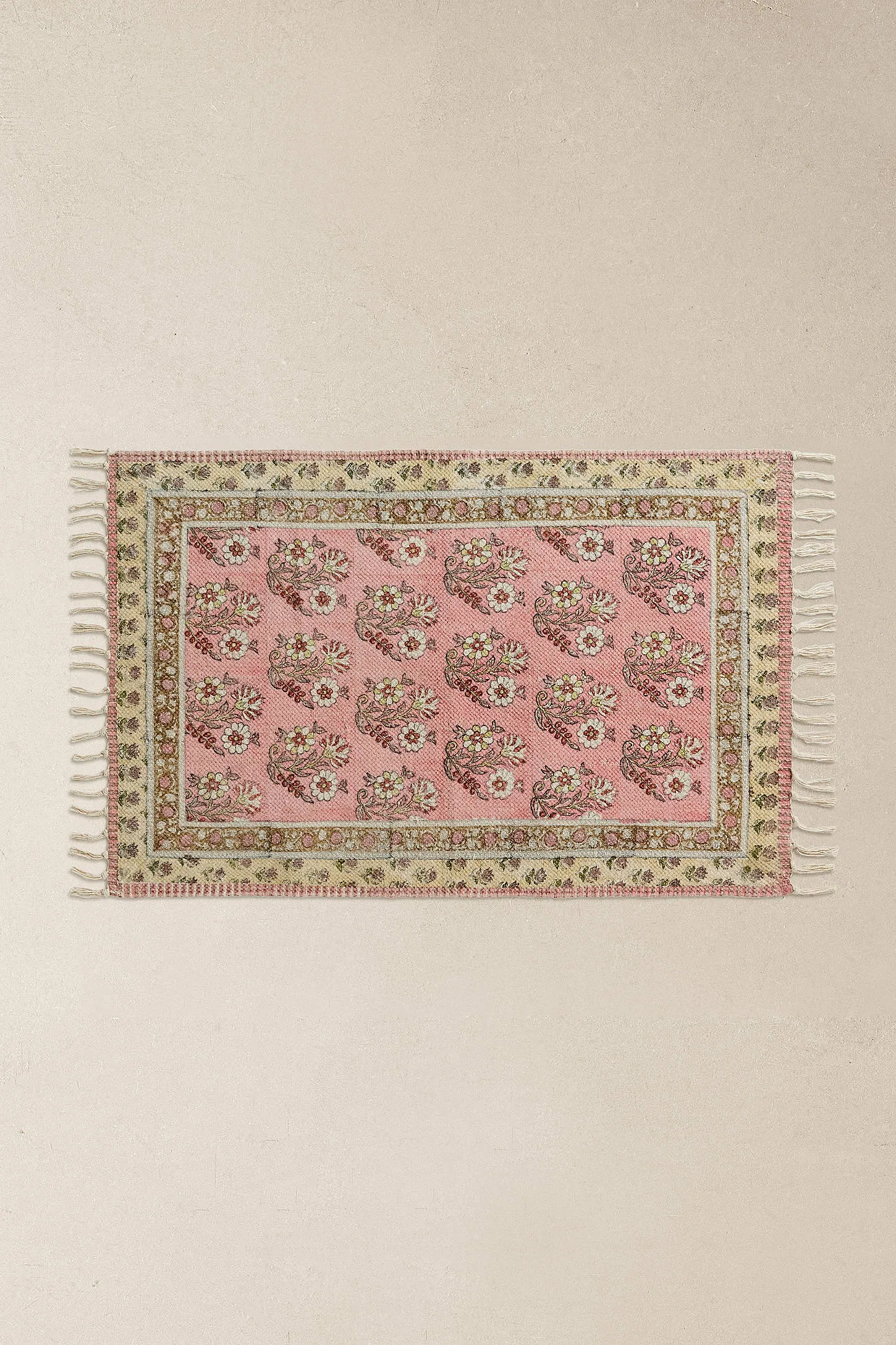 Pink Block Reversible 2x3ft / 60x90cm Rug - Pink