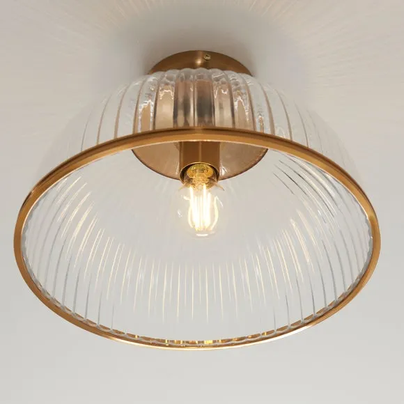 Vogue Somerly Ribbed Flush Ceiling Light 2