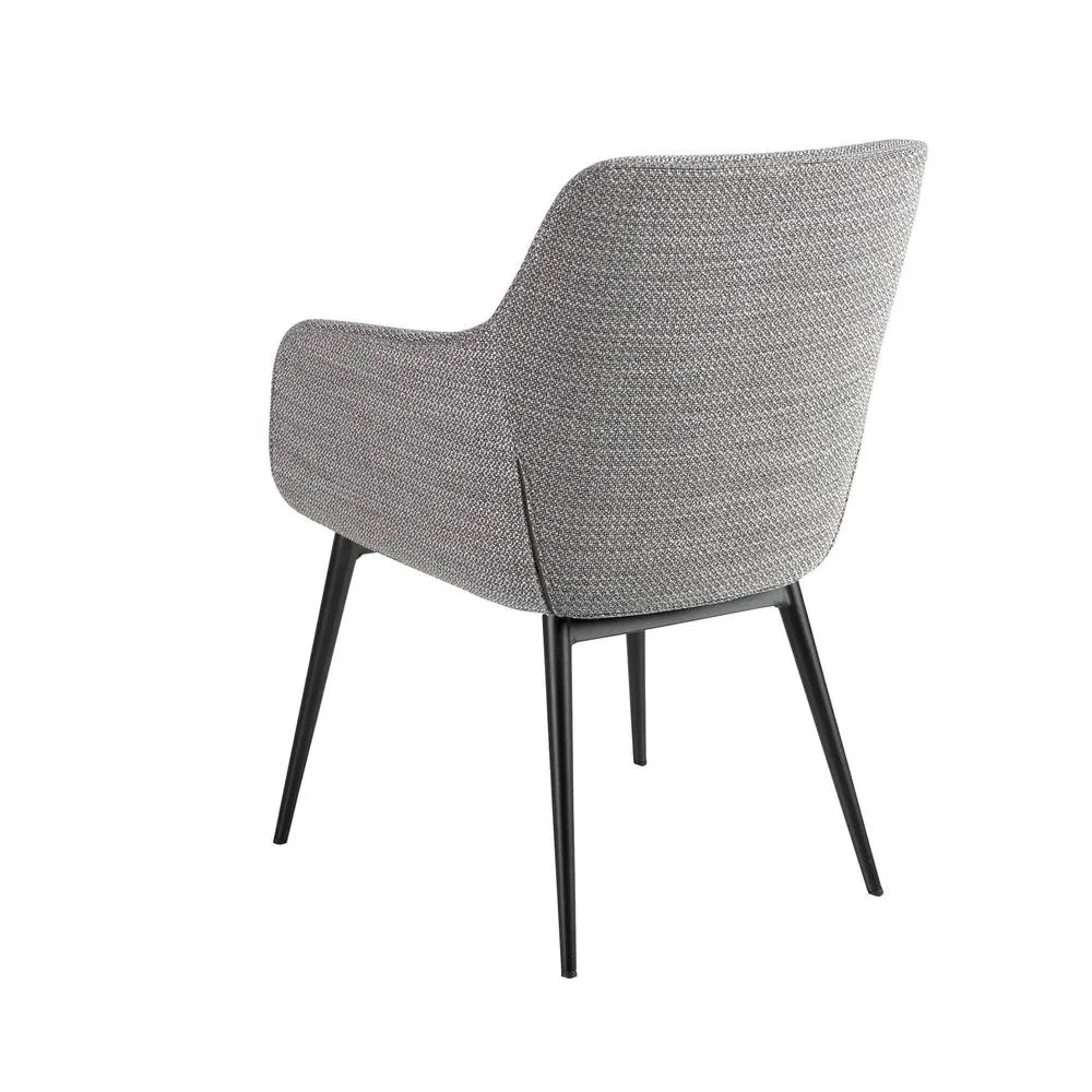 Angel Cerda Grey Fabric Dining Chair 6