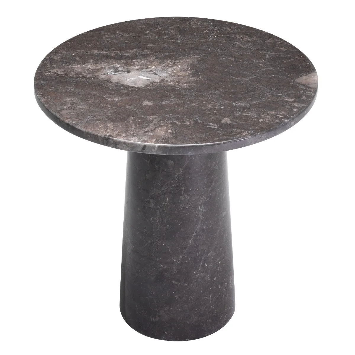 Eichholtz Terry Side Table Grey Marble, Round, Black | Barker & Stonehouse 3