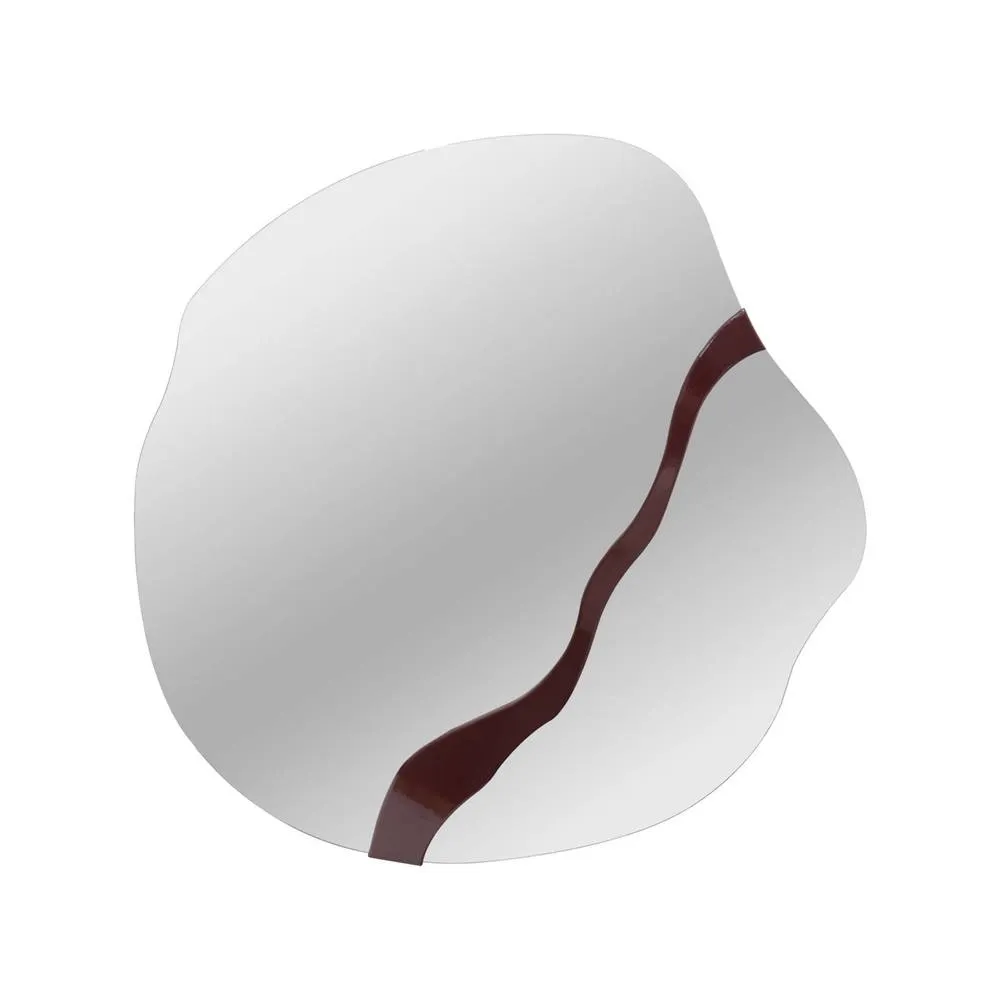 sweeek mirror with wood pattern 74.5cm in Burgundy 2