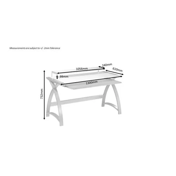 Helsinki Wide Desk with Monitor Shelf 3