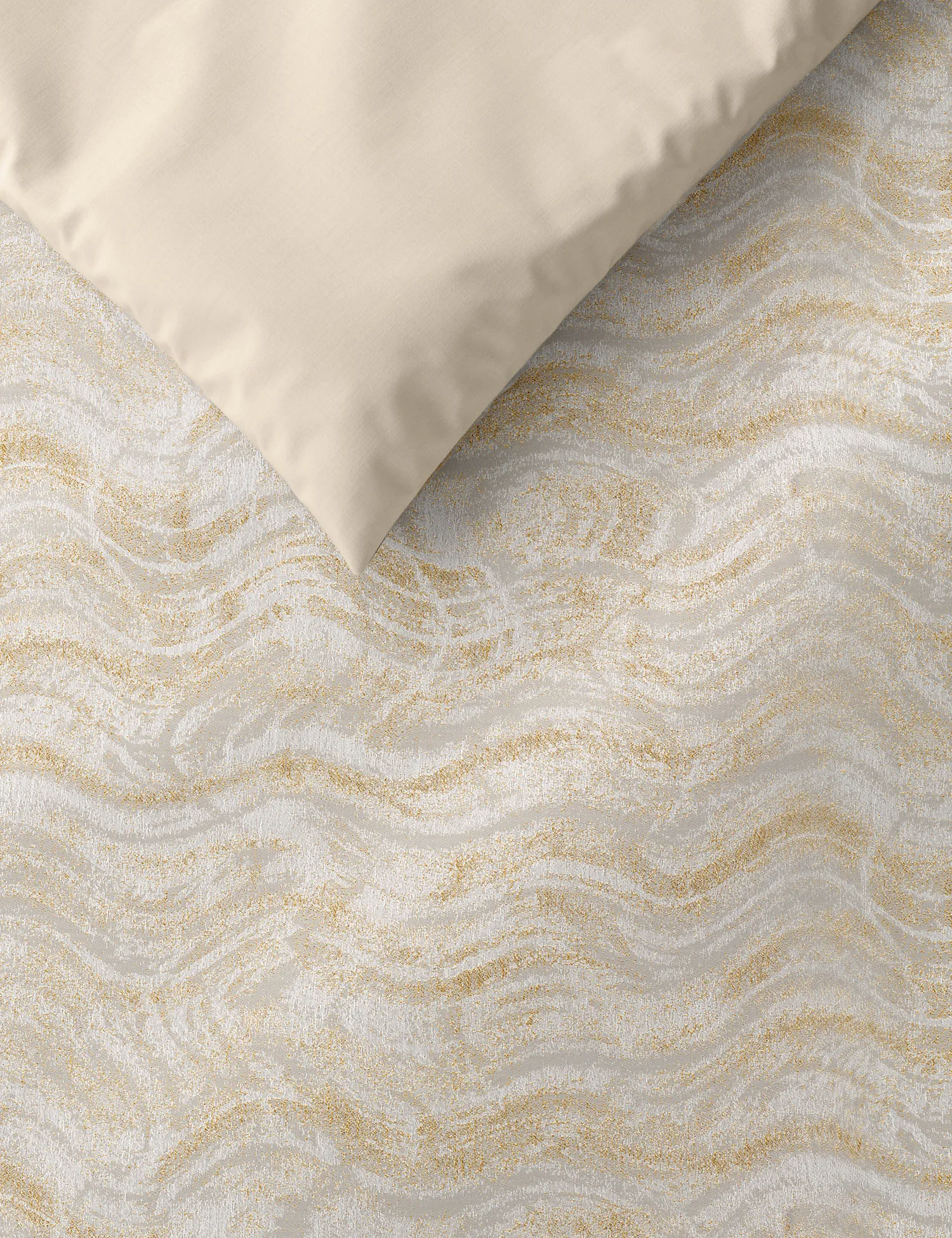 M&S Marble Metallic Jacquard Bedding Set