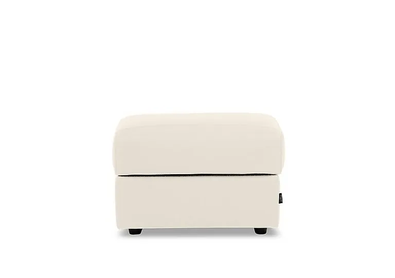 Canto Rectangular Leather Storage Footstool - Torello Bianco Puro - Living Room Furniture - In Time for Christmas