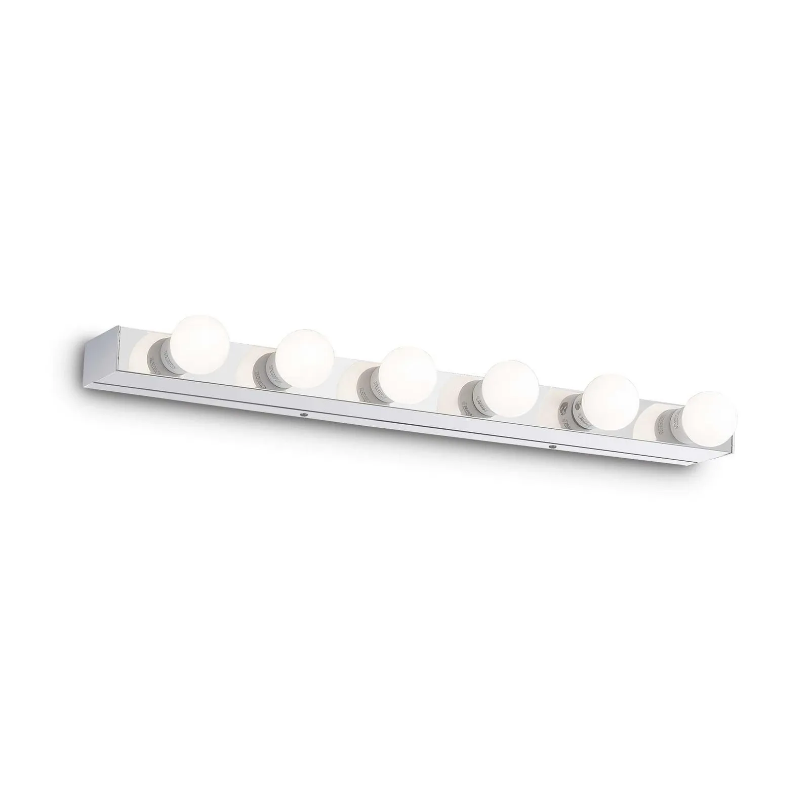 Netlighting Prive' 6 Light Indoor Medium Over Mirror Wall Light Chrome E14 in Grey