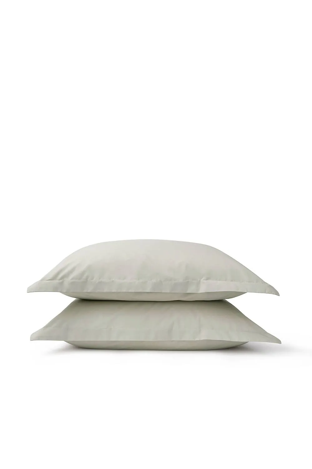 CHRISTY Pure Cotton Percale Oxford Pillowcase Pair in Light Stone 3