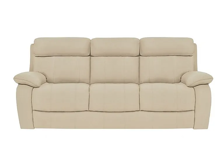 Moreno 3 Seater NC Leather Sofa - NC Bisque