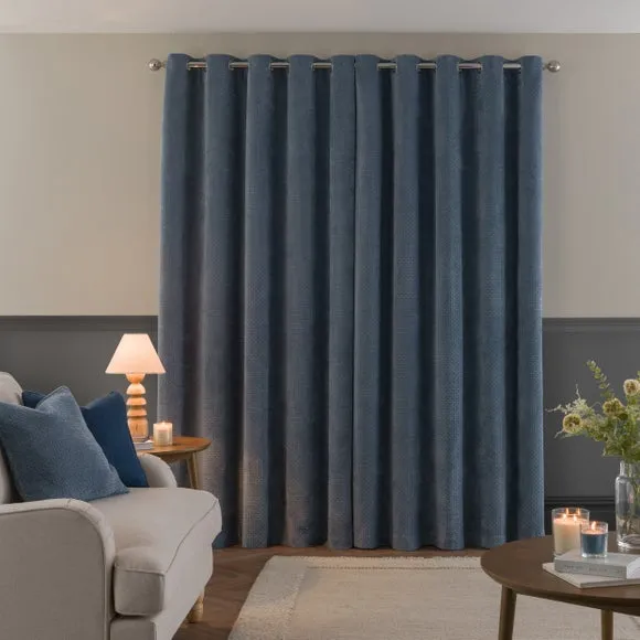 Alayna Chenille Eyelet Curtains (Blackout Available) 4