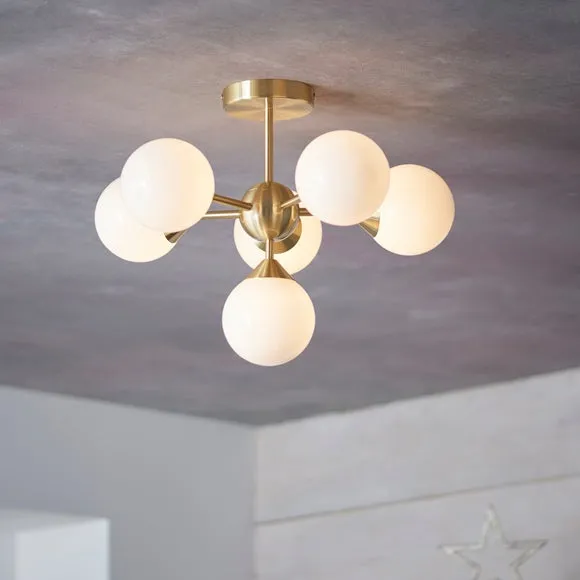 Vogue Elberton 6 Light Semi Flush Ceiling Light 3