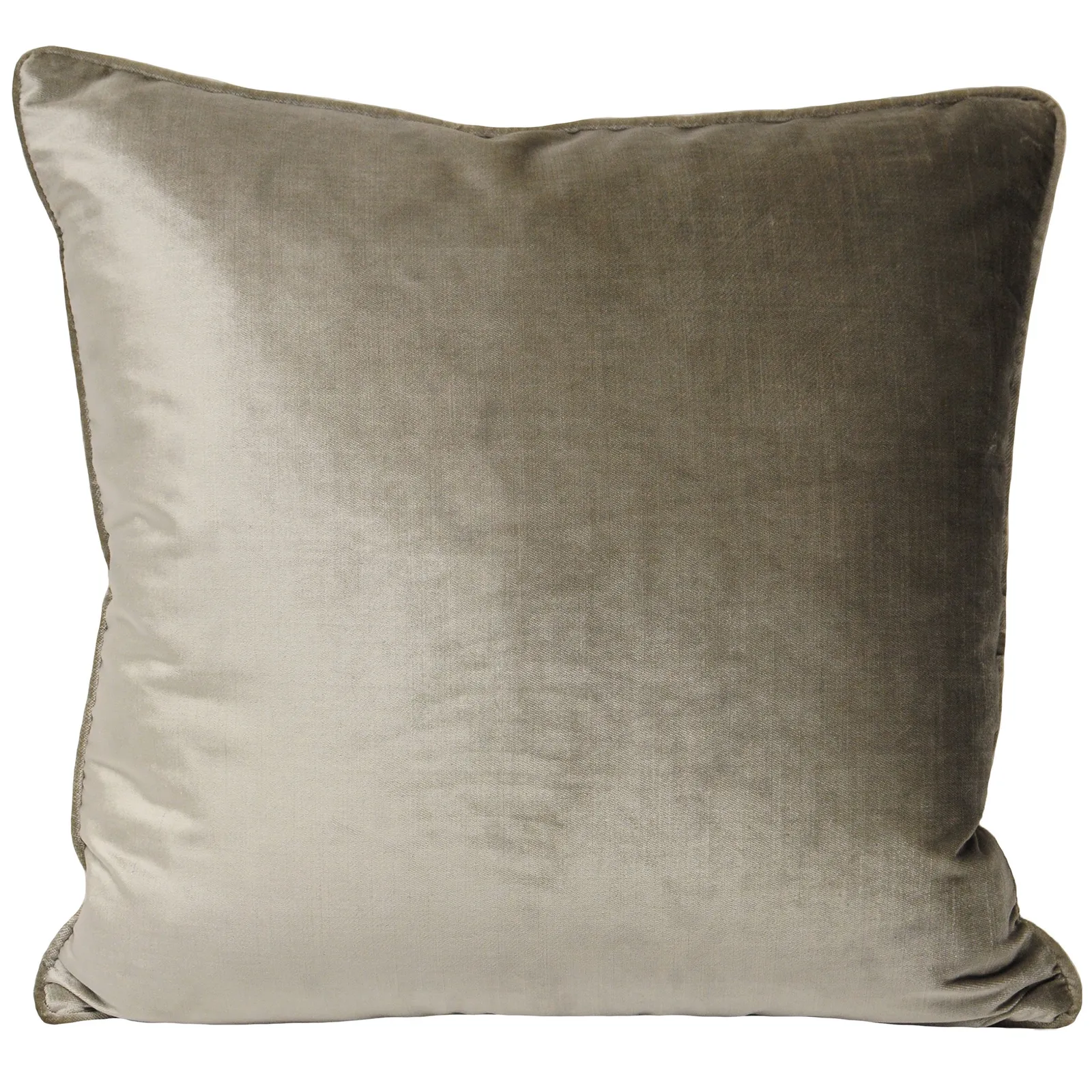 Paoletti Luxe Velvet Piped Cushion in Taupe 2