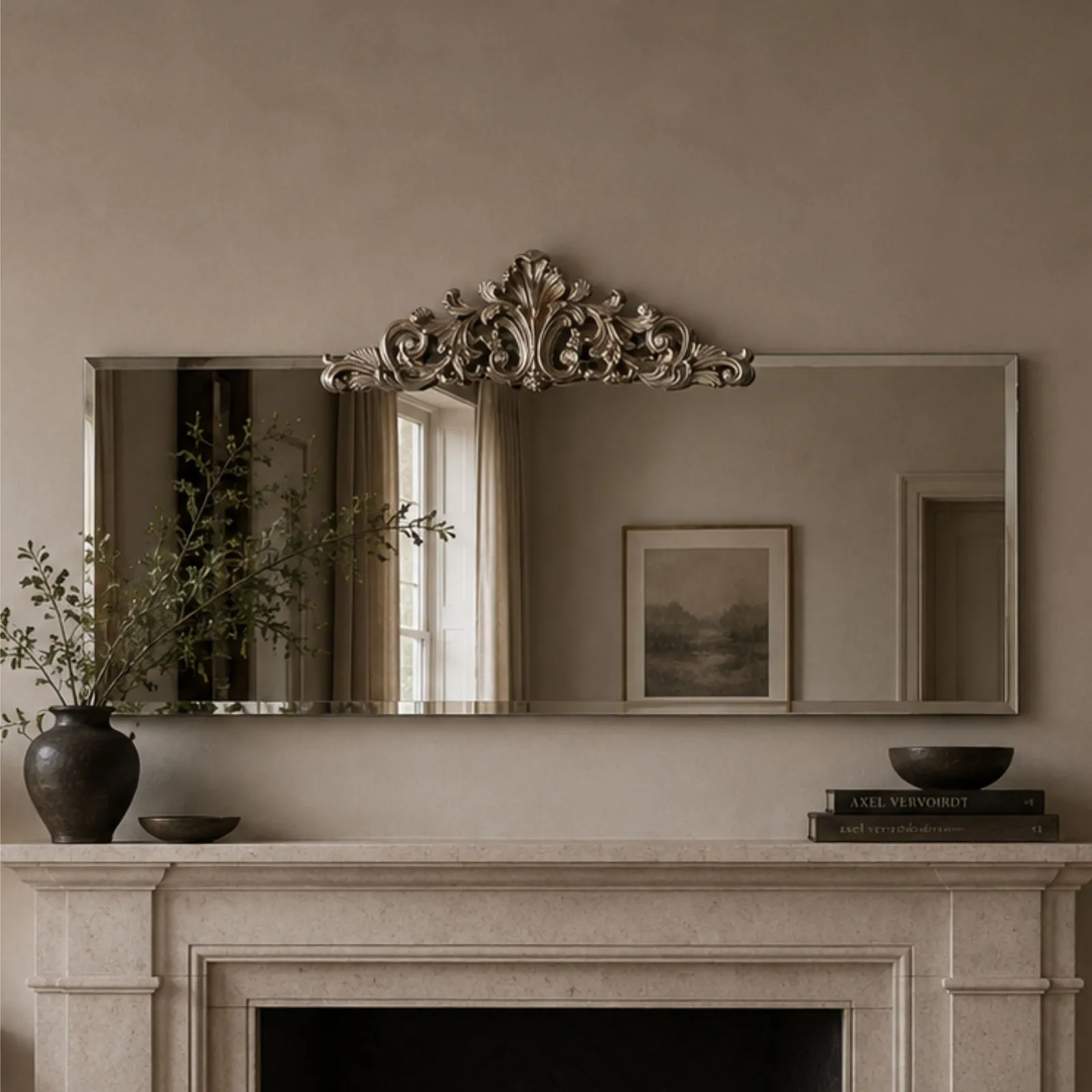 Yearn Mirrors Art Deco Versatile Wall Mirror 119(w)x51cm(h) in Metallic Silver 2