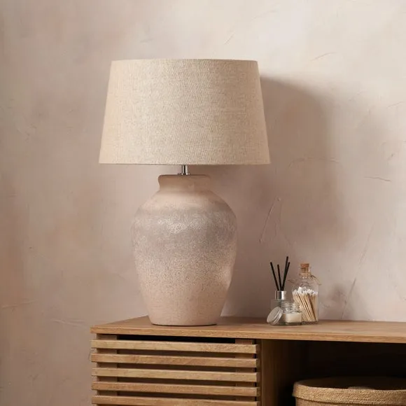 Pacific Lifestyle Rhone Ombre Sand Textured Tall Ceramic Table Lamp