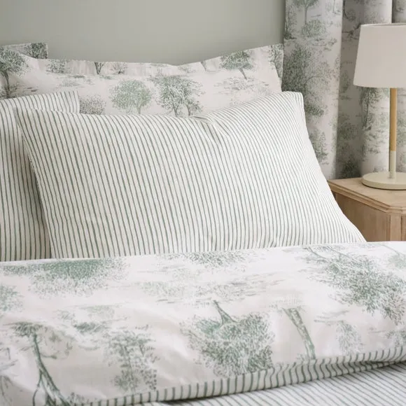 Toile Trees Polycotton Duvet Cover & Pillowcase Set 4