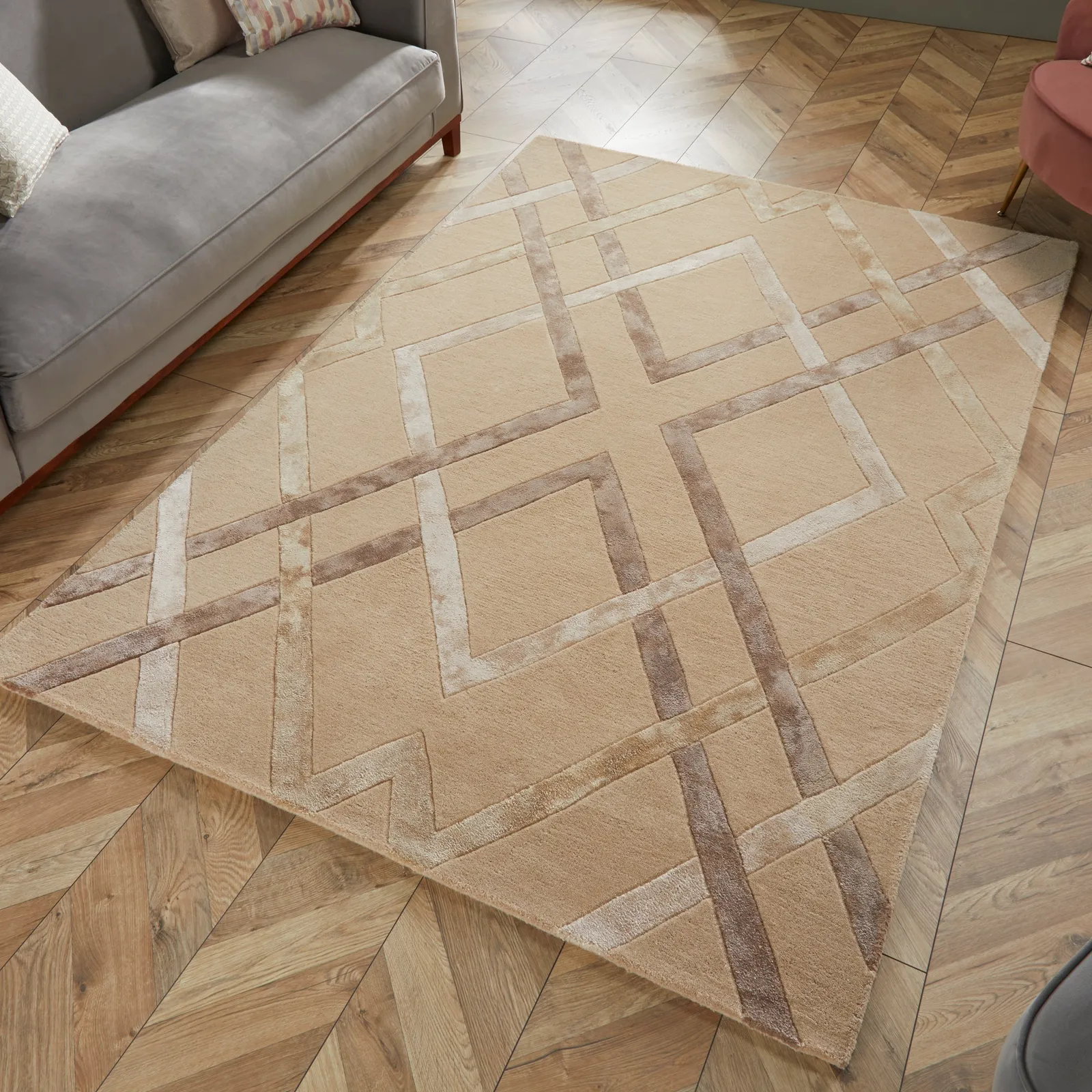 Trellis Rug Brown
