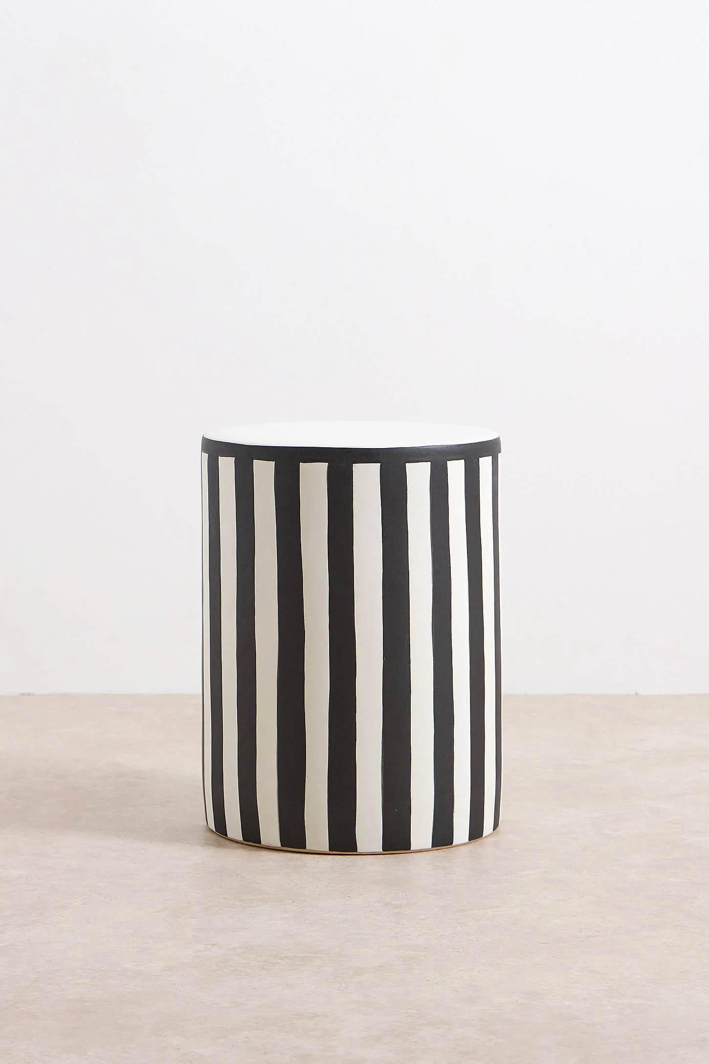 Black & White Striped Side Table 2