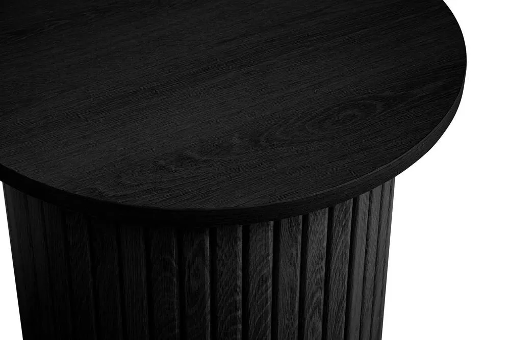 Birlea Black Fluted Side Table Axel 3