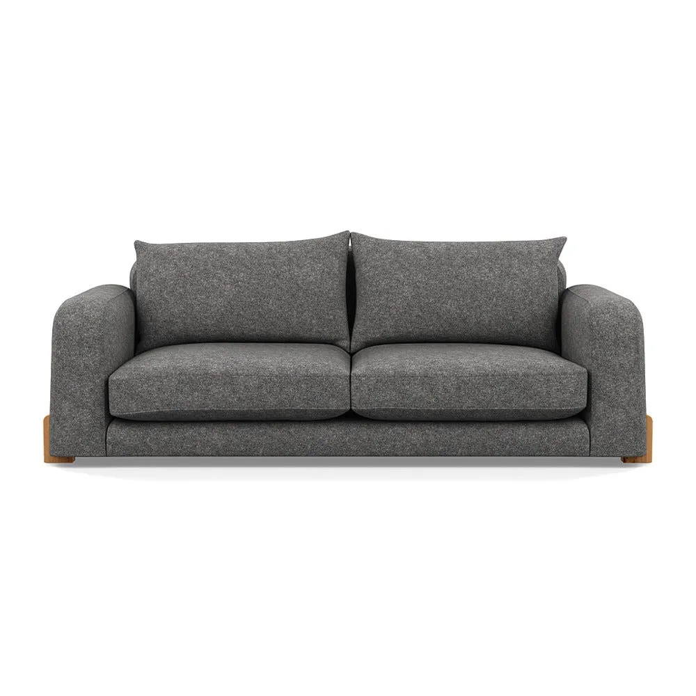 Heal's Nuvola 4 Seater Sofa Melton Wool Shale Natural Oak Feet 1