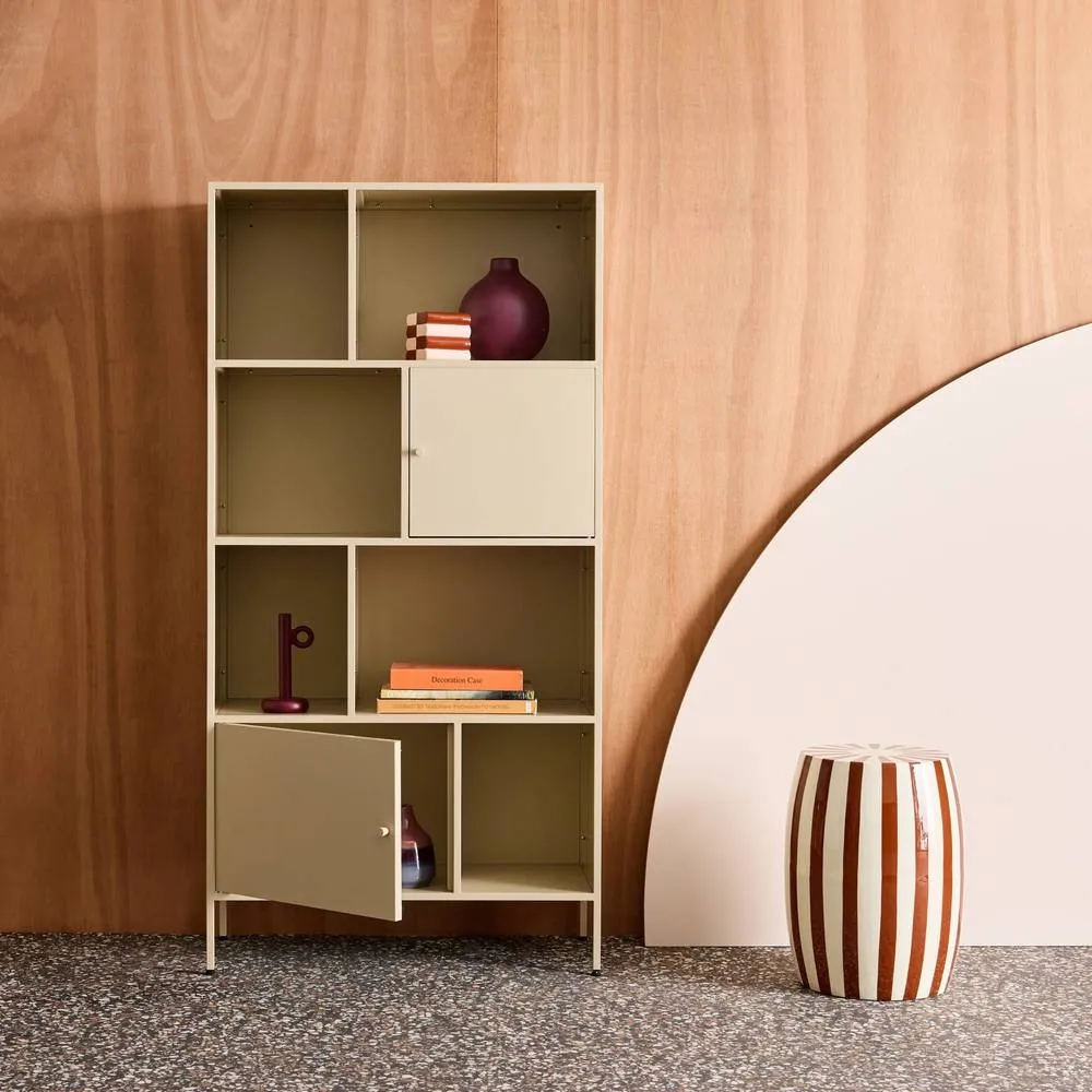 sweeek Buffet, industrial metal storage unit with 8 compartments in Cream 4