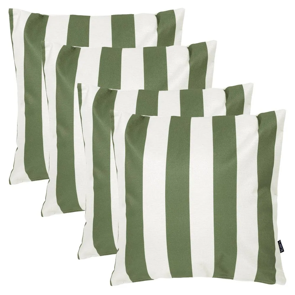 icon 4 Pack Cushion 43x43 Kyoto Fabric, Stripe, Olive