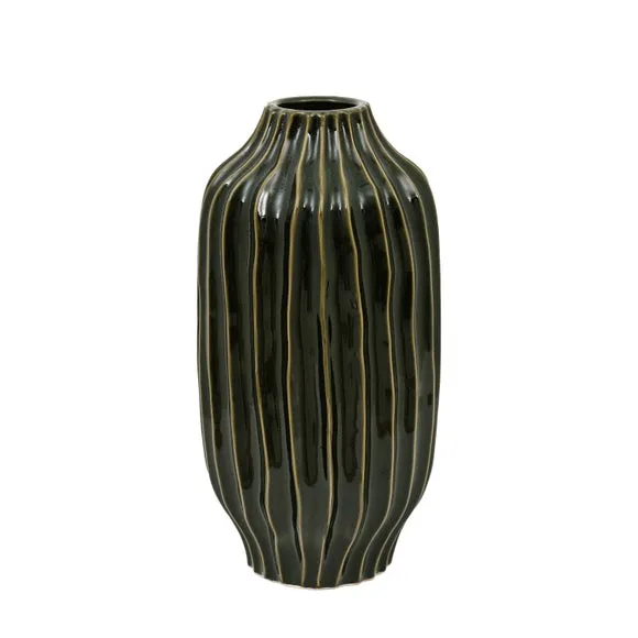 Organic Ribbed Ceramic Vase 5