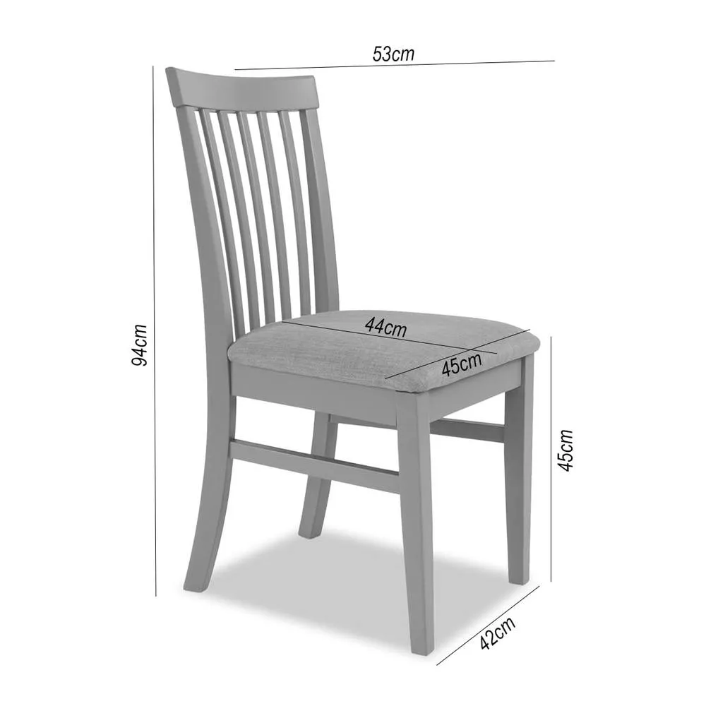 Statement Furniture Florence Highback Upholstered Seat Chair in Light Grey 2