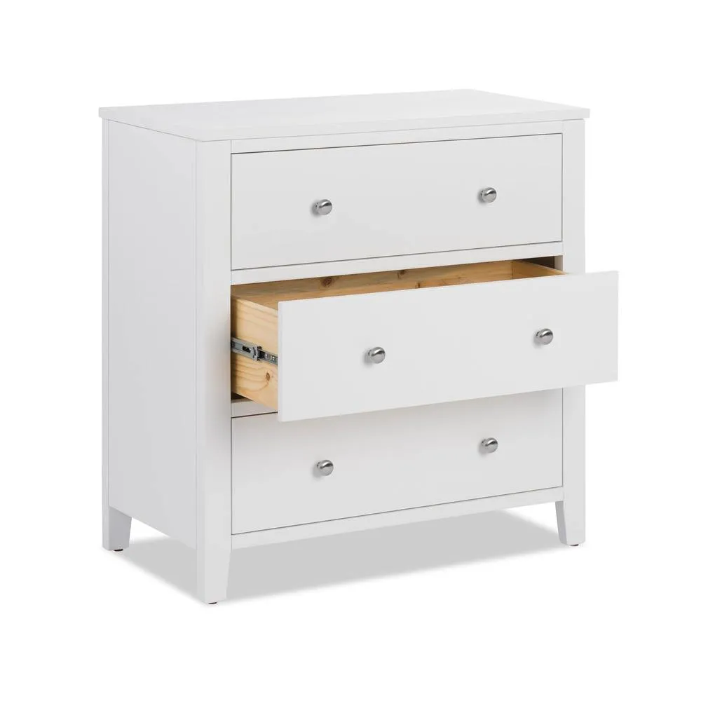 Statement Furniture Brooklyn 3 Drawer Chest of Drawers in White 4