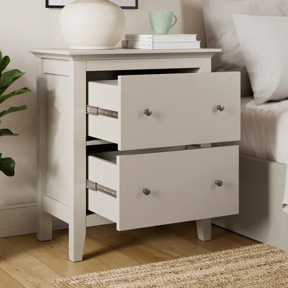 Lynton 2 Drawer Wide Tall Bedside Table 2