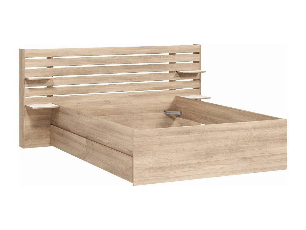 Vente-unique Bed 140 X 190/200 Cm With Storage - Natural - TENALIA II in Light Oak 5