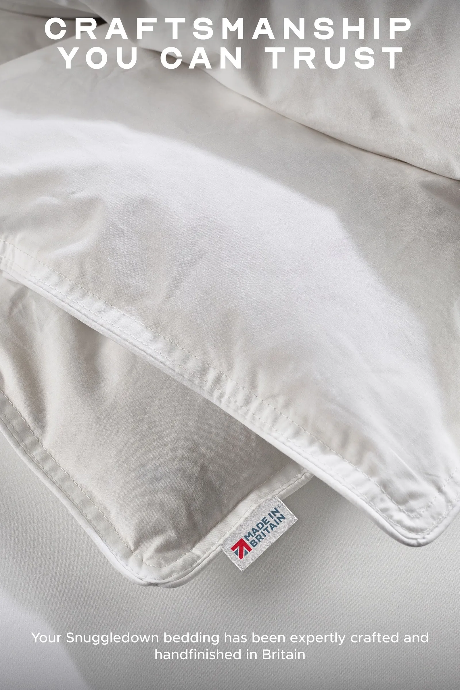 Snuggledown Hotel Goose Feather & Down 10.5 Tog All Year Round Duvet in White 5