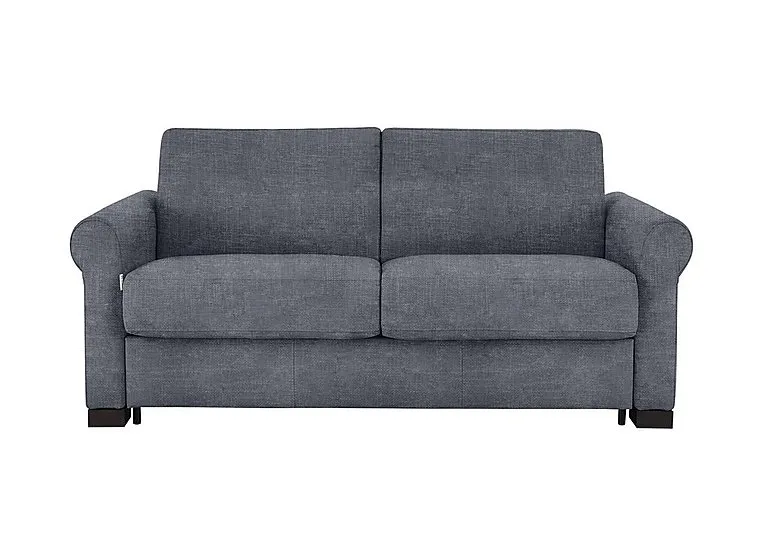 Alcova 2 Seater Fabric Sofa Bed with Scroll Arms - Baobab Grigio