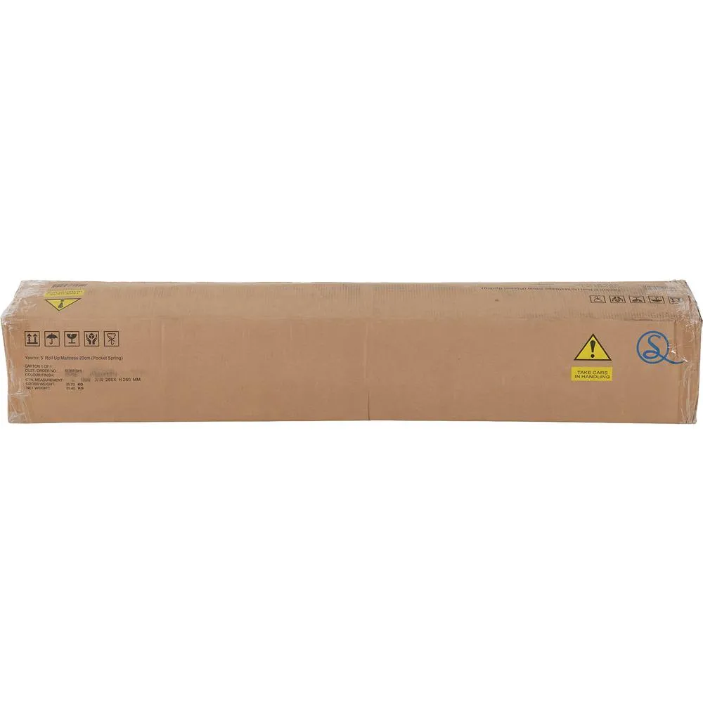 Seconique Yasmin 5' Roll-Up Mattress 20cm (Pocket Spring) in White 3
