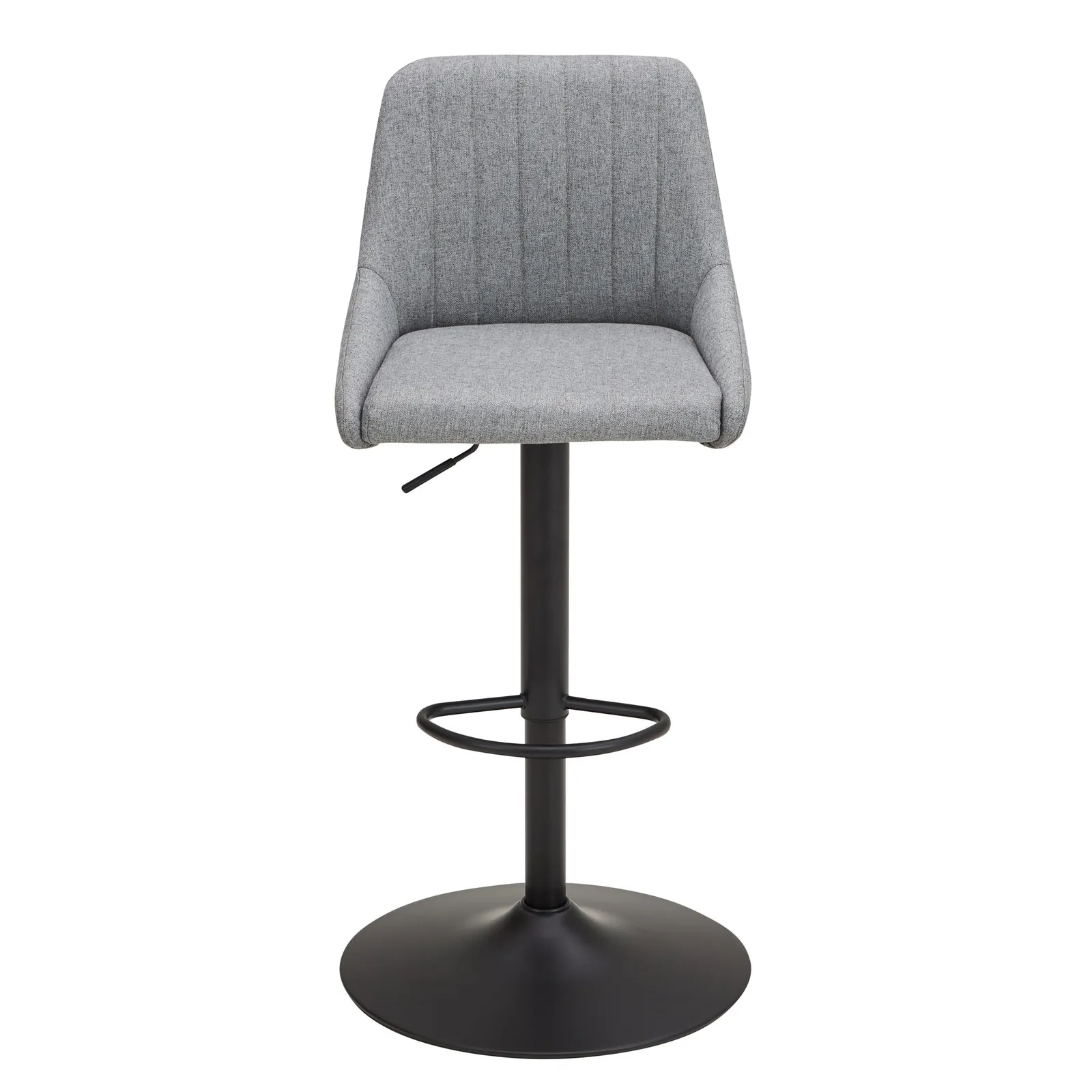 Kenton Adjustable Height Swivel Bar Stool, Fabric 1