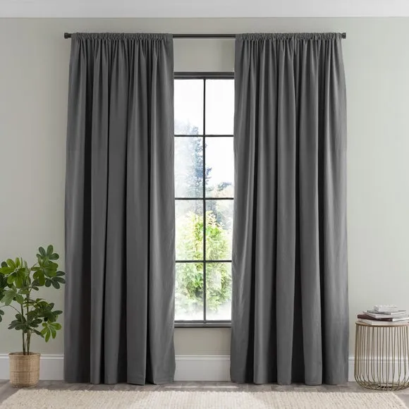 Newston Waffle 100% Cotton Slot Top Curtains 2