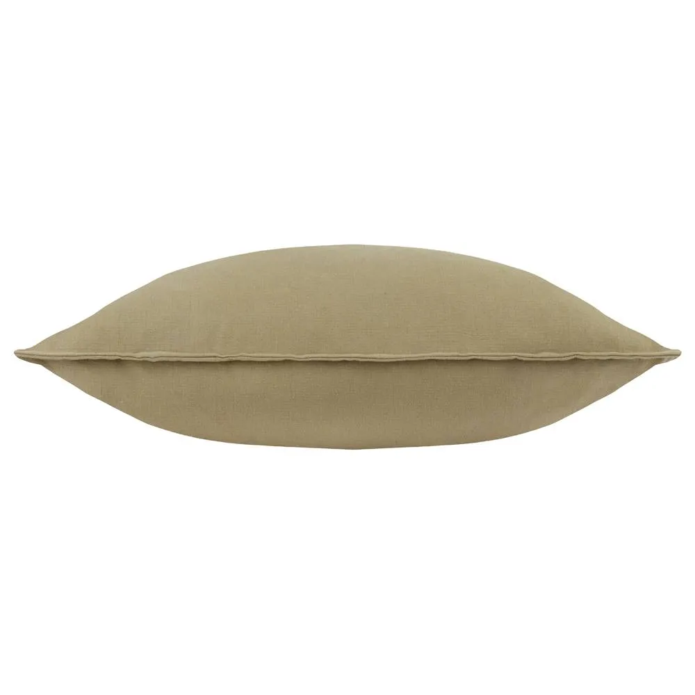 Yard Slub Cotton Cushion in Green 3